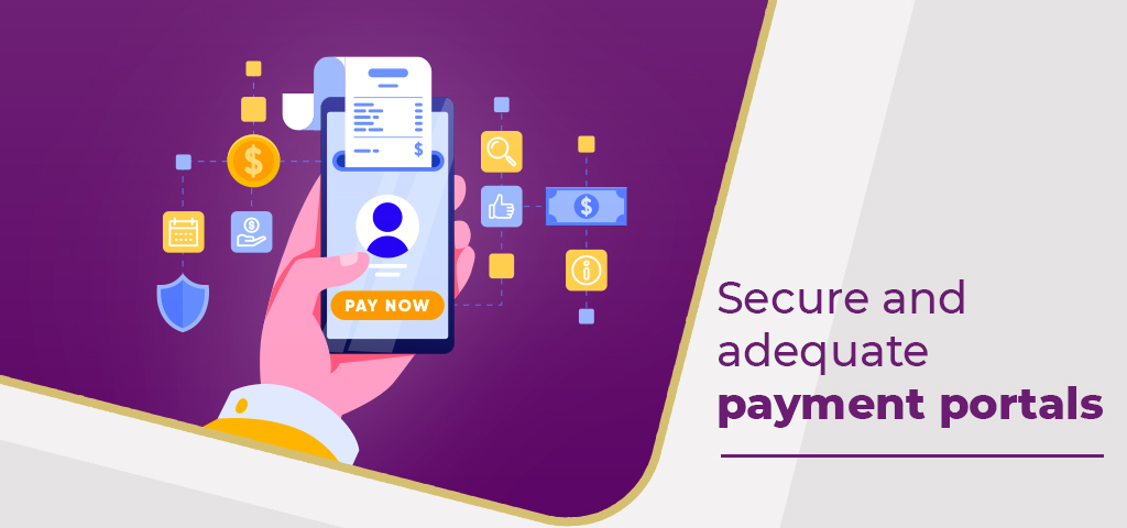 Secure and adequate payment portals