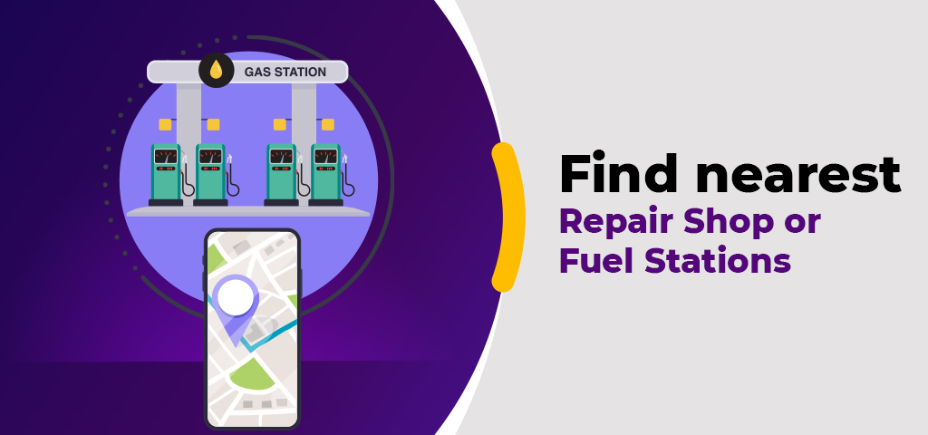 Find Nearest Repair Shop or Fuel Stations